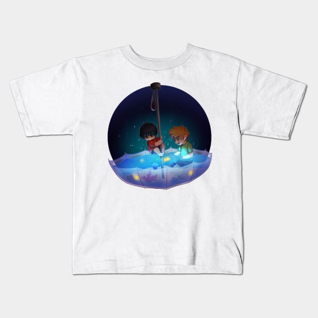 Umbrella Pool (Starlight) Kids T-Shirt by Heart Select